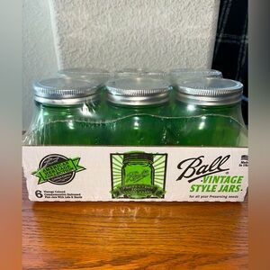Limited Edition Green Ball Mason Jar 100th Anniversary Set of 6 New in B…